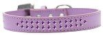 Two Row Purple Crystal (Color/Size: Size 12 Lavender Dog Collar)