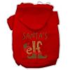 Santa's Elf Rhinestone Dog Hoodie