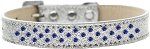 Sprinkles Ice Cream Dog Collar Blue Crystals (Color/Size: Size 16 Silver)