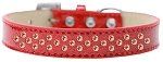 Sprinkles Ice Cream Dog Collar Orange Crystals (Color/Size: Size 16 Red)