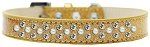 Sprinkles Ice Cream Dog Collar Pearl and Clear Crystals (Color/Size: Size 16 Gold)