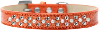 Sprinkles Ice Cream Dog Collar Pearl and Clear Crystals