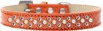 Sprinkles Ice Cream Dog Collar Pearl and Clear Crystals (Color/Size: Size 16 Orange)