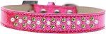 Sprinkles Ice Cream Dog Collar Pearl and Lime Green Crystals (Color/Size: Size 16 Pink)