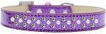 Sprinkles Ice Cream Dog Collar Pearl and Lime Green Crystals (Color/Size: Size 16 Purple)