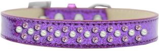Sprinkles Ice Cream Dog Collar Pearl and Light Pink Crystals