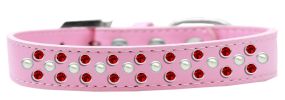 Sprinkles Dog Collar Pearl and Red Crystals