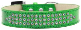 Three Row AB Crystal Ice Cream Dog Collar