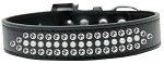 Ritz Pearl and Clear Crystal Dog Collar (Color/Size: Black Size 12)