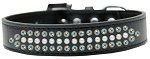 Ritz Pearl and AB Crystal Dog Collar (Color/Size: Black Size 16)