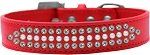 Ritz Pearl and AB Crystal Dog Collar (Color/Size: Red Size 16)