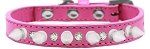 Crystal and White Spikes Dog Collar