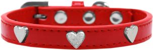Silver Heart Widget Dog Collar
