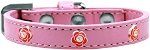 Red Rose Widget Dog Collar (Color/Size: Light Pink Size 12)