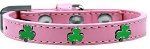 Shamrock Widget Dog Collar (Color/Size: Light Pink Size 12)