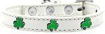 Shamrock Widget Dog Collar (Color/Size: White Size 12)