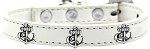 Silver Anchor Widget Dog Collar