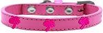 Pink Palm Tree Widget Dog Collar (Color/Size: Bright Pink Size 12)