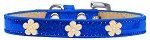 Gold Flower Widget Dog Collar (Color/Size: Blue Ice Cream Size 16)