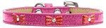 Red Glitter Bow Widget Dog Collar