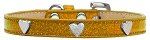 Silver Heart Widget Dog Collar (Color/Size: Gold Ice Cream Size 12)