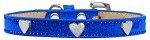 Silver Heart Widget Dog Collar (Color/Size: Blue Ice Cream Size 16)