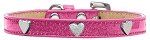Silver Heart Widget Dog Collar (Color/Size: Pink Ice Cream Size 16)