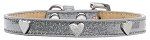 Silver Heart Widget Dog Collar (Color/Size: Silver Ice Cream Size 16)