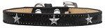 Silver Star Widget Dog Collar (Color/Size: Black Ice Cream Size 16)