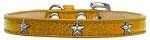Silver Star Widget Dog Collar (Color/Size: Gold Ice Cream Size 16)