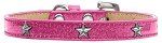 Silver Star Widget Dog Collar (Color/Size: Pink Ice Cream Size 16)