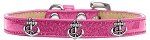 Silver Anchor Widget Dog Collar (Color/Size: Pink Ice Cream Size 16)