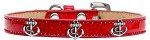 Silver Anchor Widget Dog Collar (Color/Size: Red Ice Cream Size 16)