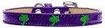 Green Palm Tree Widget Dog Collar (Color/Size: Purple Ice Cream Size 12)
