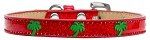Green Palm Tree Widget Dog Collar (Color/Size: Red Ice Cream Size 12)
