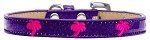 Pink Palm Tree Widget Dog Collar (Color/Size: Purple Ice Cream Size 16)