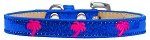 Pink Palm Tree Widget Dog Collar (Color/Size: Blue Ice Cream Size 12)