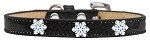 Snowflake Widget Dog Collar (Color/Size: Black Ice Cream Size 12)