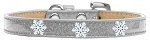 Snowflake Widget Dog Collar (Color/Size: Silver Ice Cream Size 12)