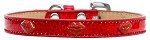 Red Glitter Lips Widget Dog Collar (Color/Size: Red Ice Cream Size 12)