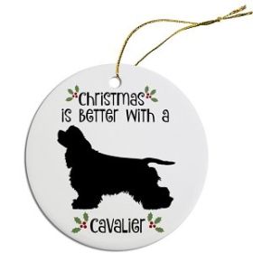 Breed Specific Round Christmas Ornament (Color/Size: Cavalier)