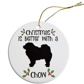 Breed Specific Round Christmas Ornament (Color/Size: Chow)