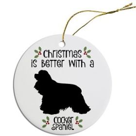 Breed Specific Round Christmas Ornament (Color/Size: Cocker Spaniel)