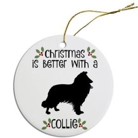 Breed Specific Round Christmas Ornament (Color/Size: Collie)