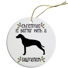 Breed Specific Round Christmas Ornament (Color/Size: Dalmatian)
