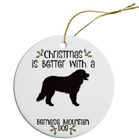 Breed Specific Round Christmas Ornament (Color/Size: Bernese Mountain Dog)