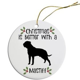 Breed Specific Round Christmas Ornament (Color/Size: Mastiff)