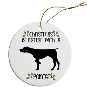 Breed Specific Round Christmas Ornament (Color/Size: Pointer)