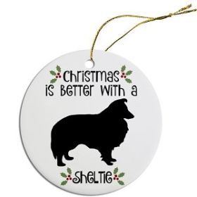 Breed Specific Round Christmas Ornament (Color/Size: Sheltie)