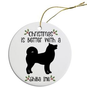 Breed Specific Round Christmas Ornament (Color/Size: Shiba Inu)
